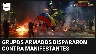 Enfrentamientos tiroteos y muertes violenta jornada en Venezuela tras resultados electorales [upl. by Rosenblast389]