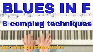 Blues in F With Comping Voicings [upl. by Adiaz]