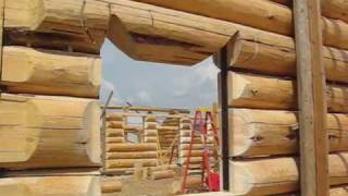 Caribou Creek Handcrafted Log Home  1775 LH  Anaya  YD  080609  2 Window [upl. by Relyat]