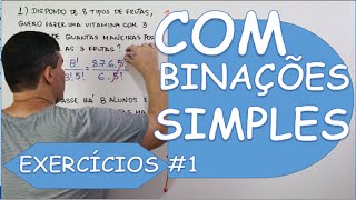 COMBINAÇÃO SIMPLES  EXERCÍCIOS 1 [upl. by Shurlocke]