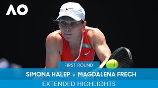 Simona Halep v Magdalena Frech Extended Highlights 1R  Australian Open 2022 [upl. by Inaffyt409]