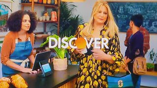 DISCOVER JENNIFER COOLIDGE COMMERCIAL 2024  quotDOUBLE COFFEEquot DISCOVER IT CARD CASHBACK MATCH [upl. by Rubina]