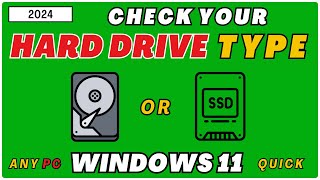 How to Check My Hard Drive Type  Any PC [upl. by Nodlehs]