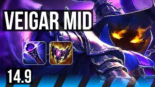 VEIGAR vs TRISTANA MID  1400 games 925  NA Master  149 [upl. by Nitnelav]