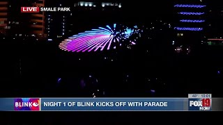 Night 1 of BLINK kicks off with parade and drone show [upl. by Reames]