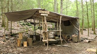 Overnight at Semi Permanent Bushcraft Camp Episode 1 [upl. by Yrem]