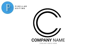 Letter C Logo Design With Pixellab  C Logo Design Pixellab  logo design process [upl. by Ram146]