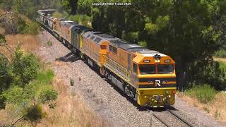 FREIGHT TRAINS DIVERT VIA THE ADELAIDE HILLS  Grain amp Rare SCT Freight [upl. by Ardnos]