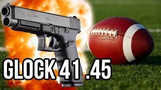 Glock 41 45 vs The Super Bowl Close Quarters testing with champion shooter Jerry Miculek [upl. by Ranson]