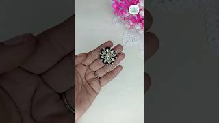 DIY beautiful earings with left over fabric earrings diy youtubepartner handmade shortsfeed [upl. by Elvia]