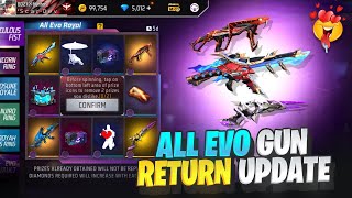 All Evo Gun Return Event Free Fire  New Event Free Fire Bangladesh Server  Free Fire New Event [upl. by Dorren]