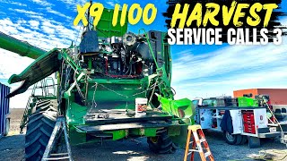 Harvest service calls 3  John Deere X9 1100 fuel tank replacement [upl. by Merth646]