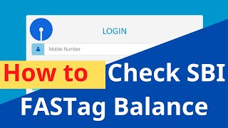 How to Check SBI FASTag Balance [upl. by Narrad]