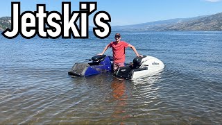 Yamaha sj amp Kawasaki sx chilling on the lake Peachland bc [upl. by Nelad]