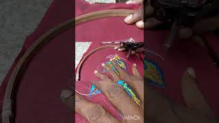 embroidery work flower design embroidarydesignstelugu video [upl. by Erskine136]