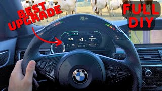 The Best Custom DIGITAL Gauge Cluster BMW E60 E90 E82 E46  Full DIY [upl. by Hallie]