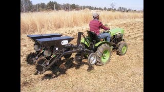 Minitractor notill planter for maize by Eden Equip [upl. by Ativoj]