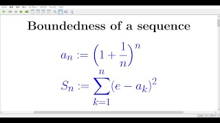 calculation exercise 583 Boundedness of a sequence reuploaded [upl. by Belita]