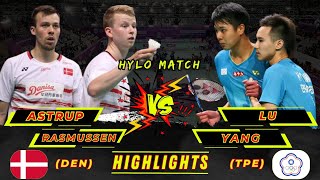 Fierce mens doubles match 🔴 AstrupRasmussen vs LuYang HYLO Open [upl. by Holbrooke]