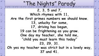 Prime Numbers Song [upl. by Leahcimnoj183]