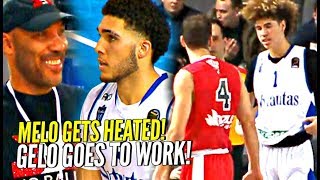 LaMelo amp LiAngelo Ball Do WORK vs GROWN Men Melo Gets Into Heated Exchange in 4th Lithuania Game [upl. by Dorn]