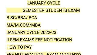 KSOU Bsc BBA BCA January cycle exam notification MAMcom MBA cbcs [upl. by Keelin]