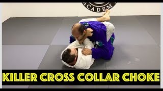 Cross Collar Choke From Closed Guard by Kyle Briere [upl. by Donica]