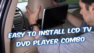 Easy way How to install universal car seat Headrest DVD TV monitor gaming system [upl. by Bourgeois542]