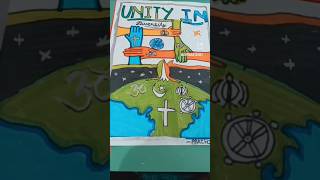 Poster on Unity in diversity 😊😊trendingviralshorts [upl. by Mckenzie]