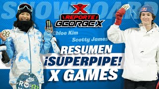 Resumen X Games Aspen 2024 Snowboard Chloe Kim gana con un 1260 y Scotty James es tricampeón [upl. by Maeve37]