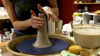 Pottery  How to Center Clay on the Wheel [upl. by Odey]