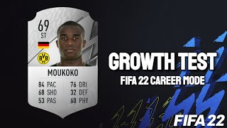 Youssoufa Moukoko Growth Test FIFA 22 Career Mode [upl. by Quincey]