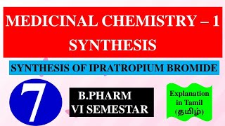 SYNTHESIS OF IPRATROPIUM BROMIDE  MEDICINAL CHEMISTRY  1  B PHARM 4TH SEMESTER [upl. by Keating340]