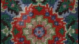 Beading on needlepoint canvas by Ann Benson [upl. by Rives]