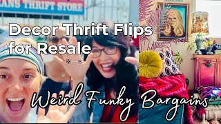 Thrift Flipping  Reselling  Decorating Weird Funky Thrift Store Bargains [upl. by Griffin]