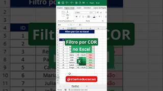 Truque para Filtrar Tabelas por cor no Excel  excel [upl. by Betsy]