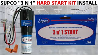 HVACR How To WireInstall A Hard Start Kit For ACRefrigeration Systems SUPCO 3 N 1 Installation [upl. by Yror]