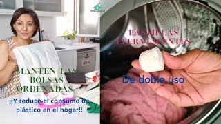 Pastillas bombas de limpieza DOBLE USOOrganiza tus bolsas de plástico [upl. by Atinid]