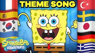 SpongeBob Theme Song in 27 Different Languages 🌎  SpongeBob [upl. by Leahcam]