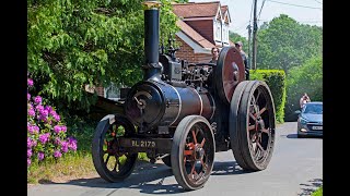 Marshall Traction Engine BL 2179 Road Steam Run Hollycombe [upl. by Elahcim]