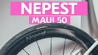 Ratchet Hubs And Ceramic Bearings Unboxing The Nepest Maui50 Deep Section Carbon Road Bike Wheels [upl. by Aicenod]