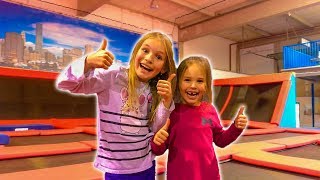 Amelia Avelina and Akim having a fun adventure vlog in a trampoline bounce center [upl. by Branham485]