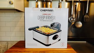 Big Chefman Deep Fryer Review with Wings Fries Poppers Chicken and More [upl. by Alenoel]