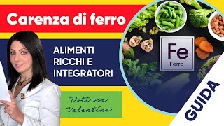 Carenza di ferro quali sono gli alimenti ricchi di ferro e i migliori integratori [upl. by Jaquith]