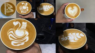 5 DIFFERENT LATTE ART PATTERN FOR BEGINNERS BARISTA  HOW TO POUR LATTE ART FOR BEGINNERS [upl. by Kenaz]