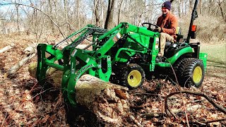 TINY GRAPPLE FIELD TEST HOW COOL NO HYDRAULICS NEEDED 🚜 [upl. by Cima]