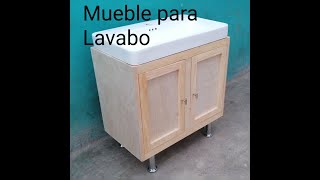 Como hacer un mueble para lavabo desde cero Super fácil [upl. by Retsek296]