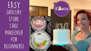 Grocery Store Costco Cake Makeover  Simple Design for less than 50 You can do this [upl. by Werner]