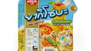 No4581 Nissin Thailand Yakisoba Sweet Holy Basil Seafood Flavour [upl. by Emalee]