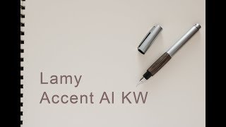 Stilografica Lamy Accent Al KW gold nib 14kt review [upl. by Venola894]